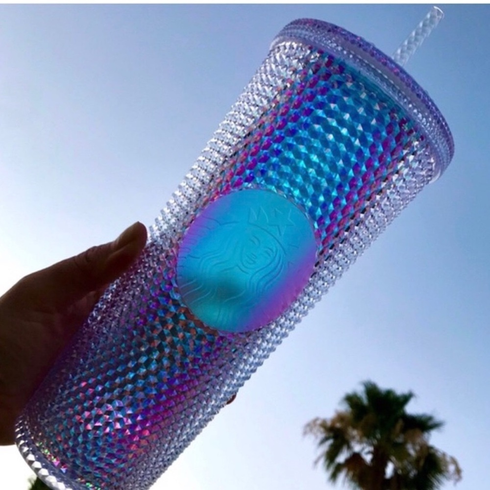 ORIGINAL UNICORN US 2018 IRIDESCENT JEWEL DIAMOND CRYSTAL CUT TUMBLER MERMAID - Picture 2 of 7